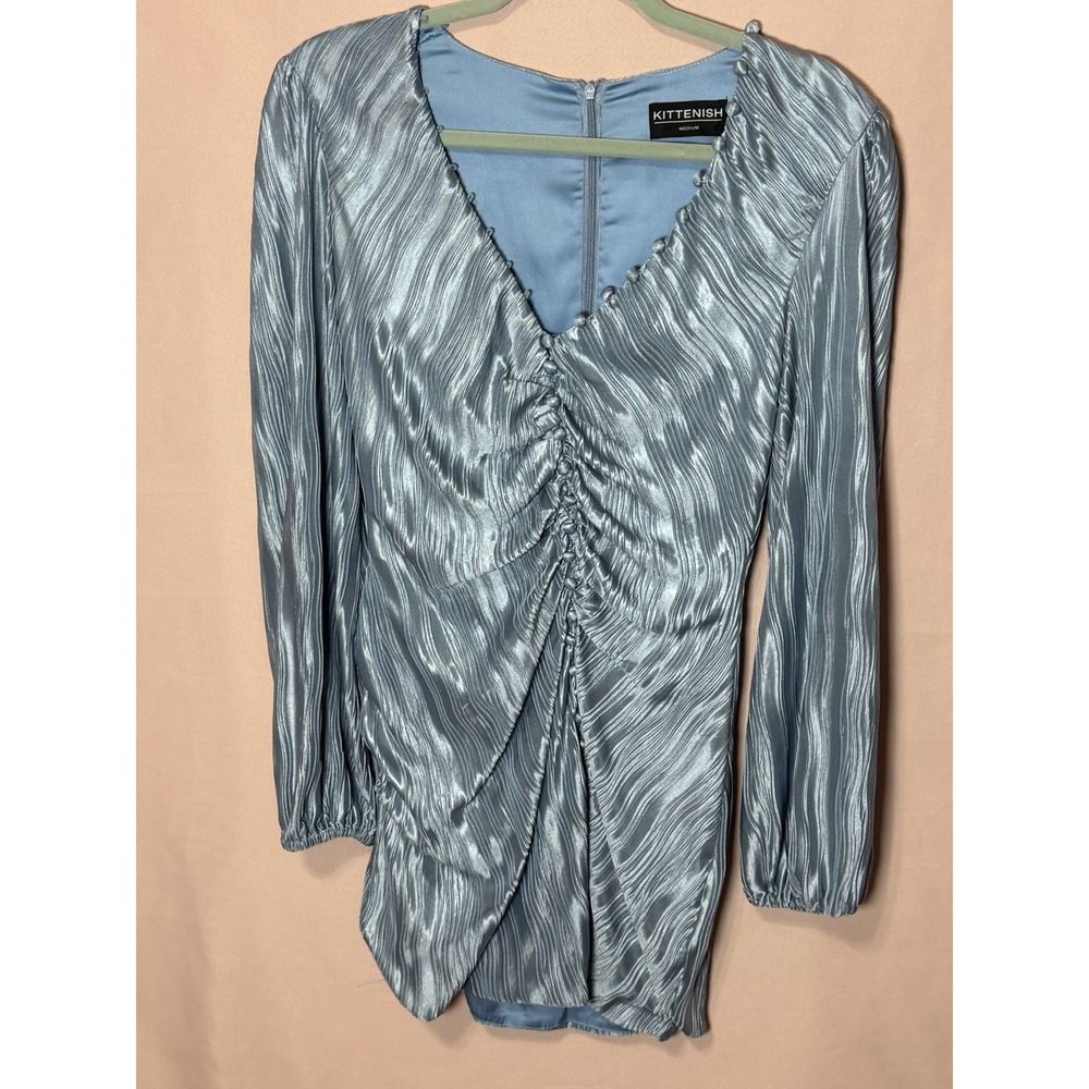 Kittenish Women's Powdered Blue Metallic Dress Size Medium